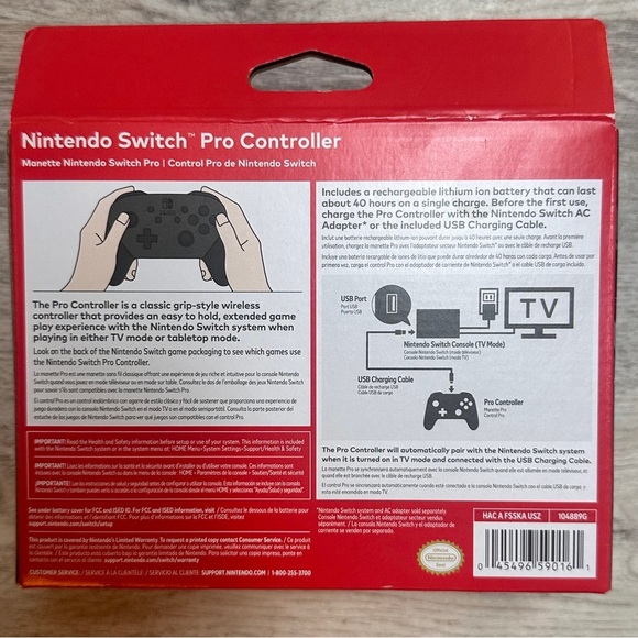 Pro Wireless Controller for Nintendo Switch - Black - Picture 7 of 7
